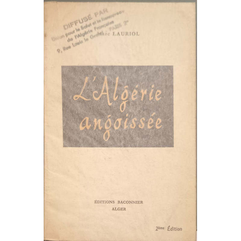 L'Algérie angoissée