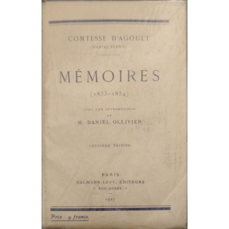 Memoires (1833-1954 )