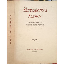 Shakespeare's Sonnets - version française de pierre jean jouve
