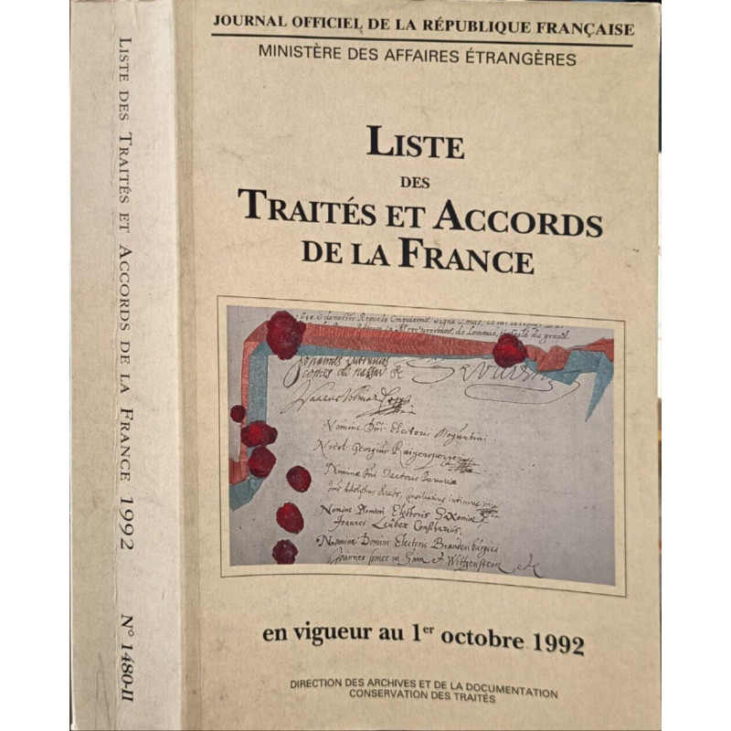 Liste des traités et accords de la France
