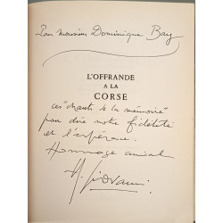 Offrande à la Corse - dédicacé par l'auteur