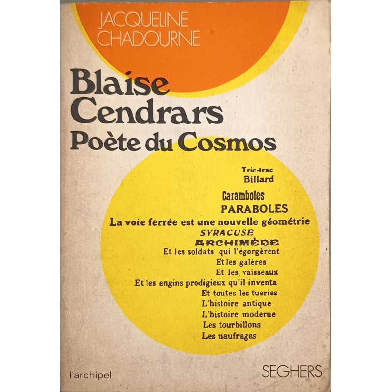 Blaise Cendrars poète du cosmos