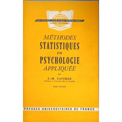 Methodes statistiques en psychologie appliquée / tome 1+2