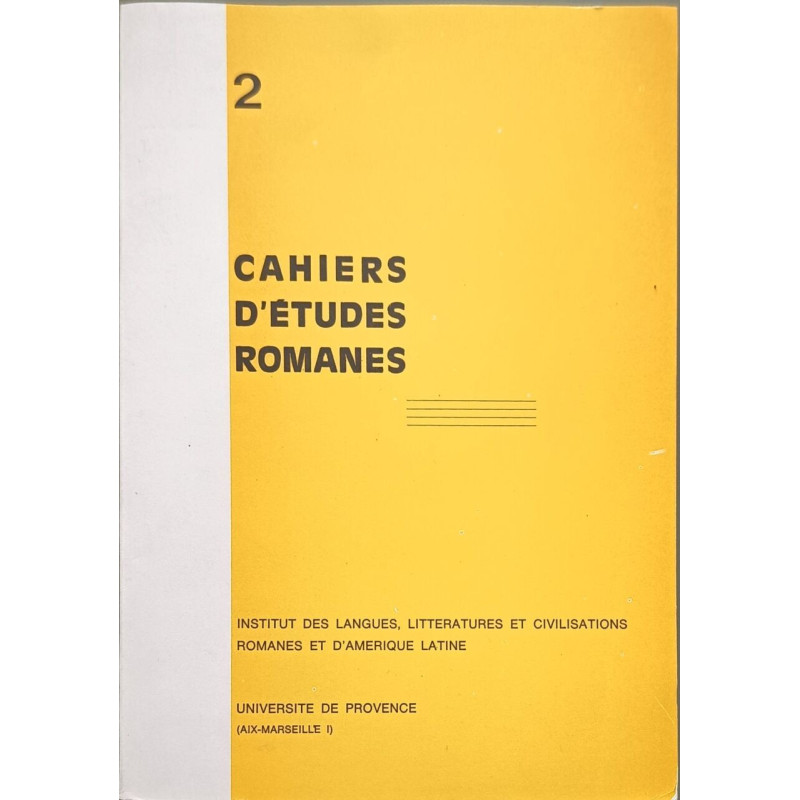 Cahiers d'études romanes n°2