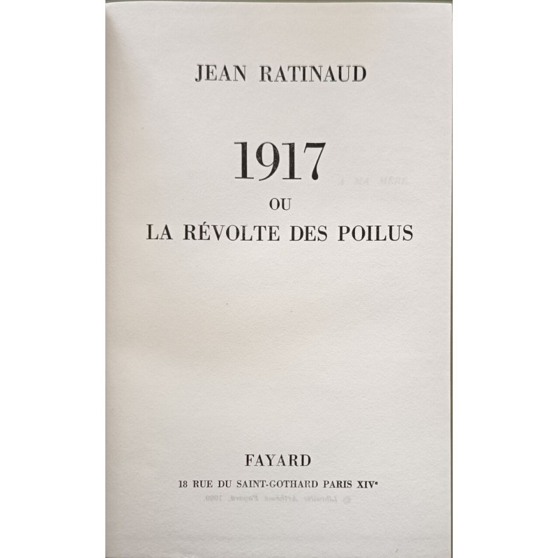 1917 ou la révolte des Poilus