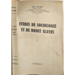 Études de sociologie et de droit slaves