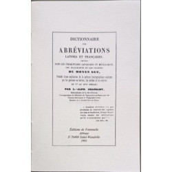 Dictionnaire des abréviations latines et françaises cistées dans...