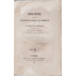 Discours sur les rapports entre la science et la religion révélée:...