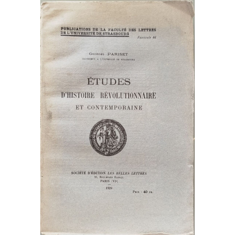 Études d'histoire révolutionnaire et contemporaine/ tome 46