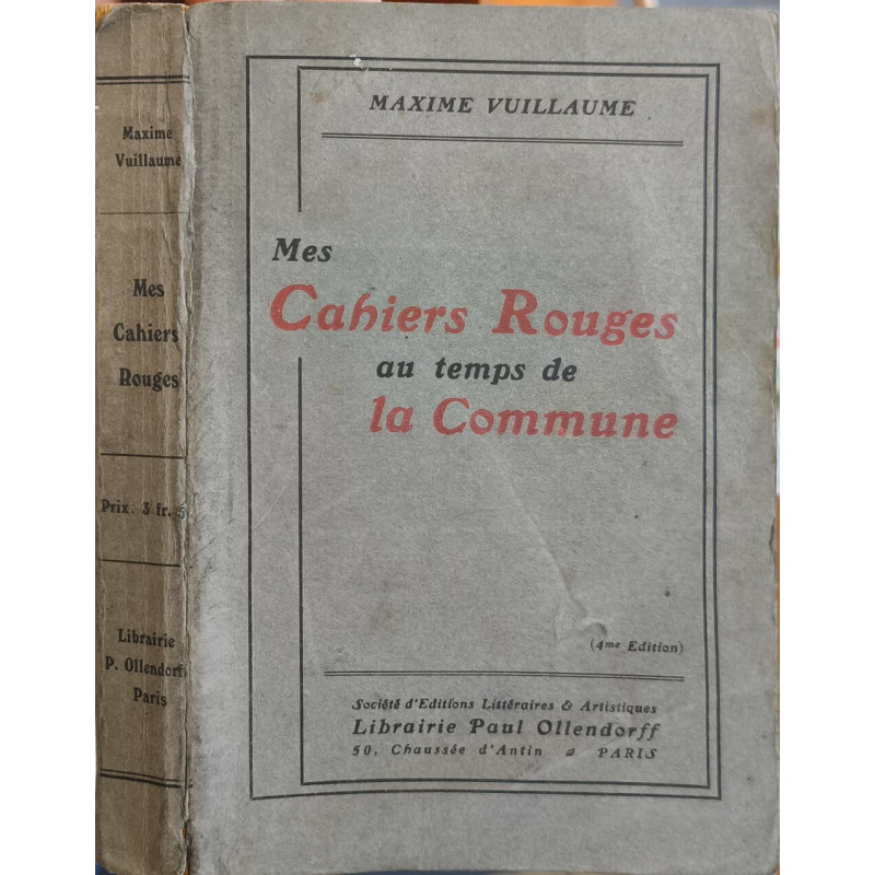 Mes cahiers rouges au temps de la commune