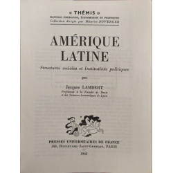 Amérique latine : structures sociales et institutions politiques