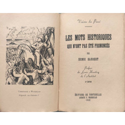 Les Mots Historiques qui n'ont pas été prononcés