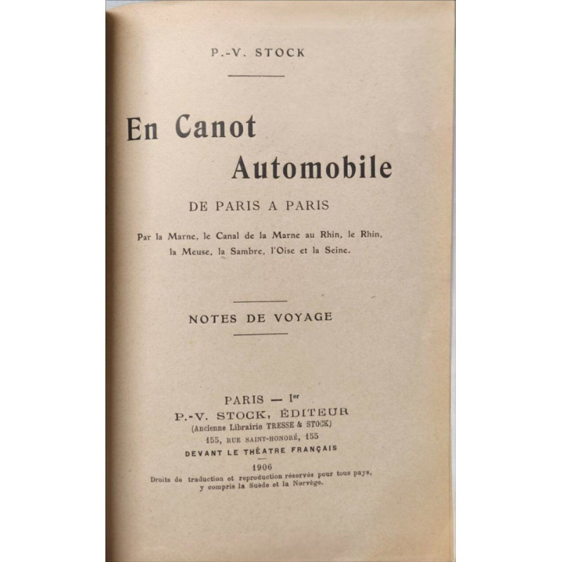En canot automobile de paris à paris par la marne le canal de la...