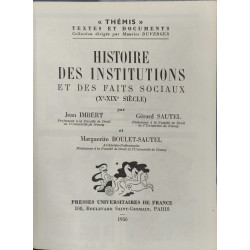 Histoire des institutions et des faits sociaux (Xᵉ-XIXᵉ siècle)