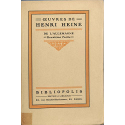 Oeuvres de Henry Heine : De l'Allemagne en deux tomes