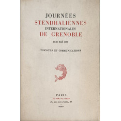 Journées Stendhaliennes Internationales de Grenoble 26-28 Mai 1955