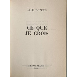 Ce que je crois
