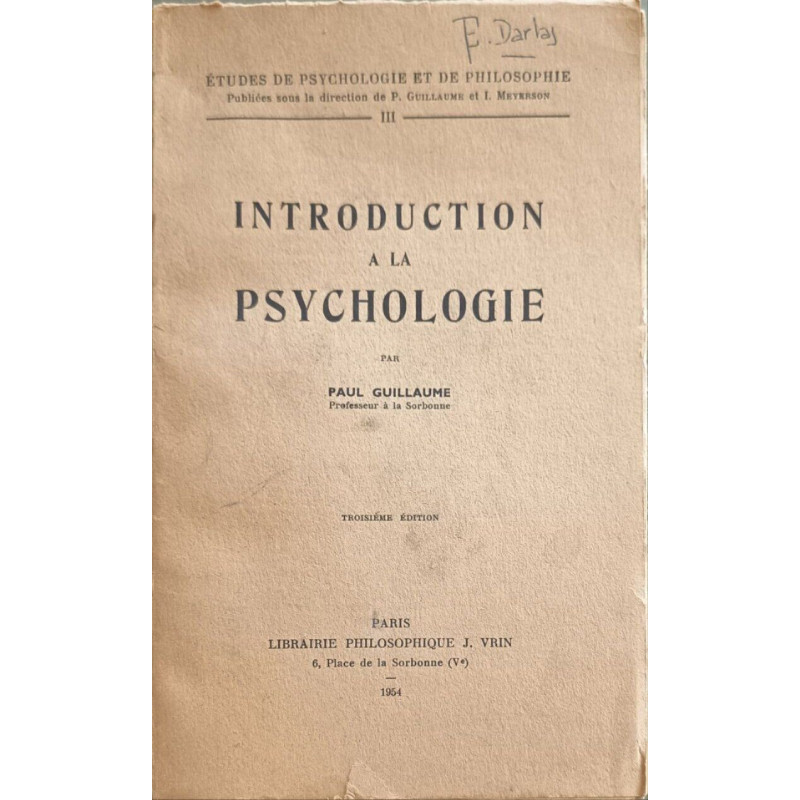 Introduction à la psychologie