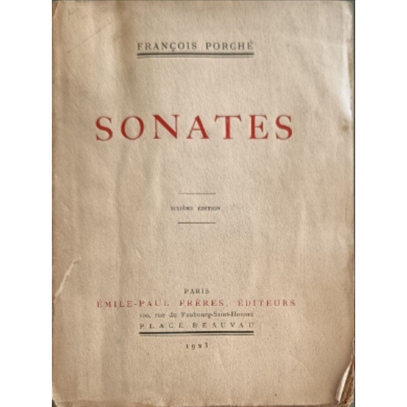 Sonates exemplaire numéroté 2821