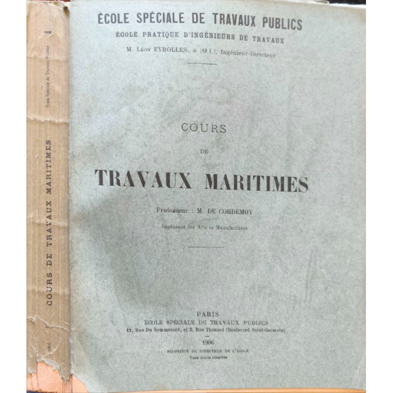 Cours de travaux maritimes