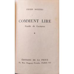Comment lire : guide de lectures (édition en 2 tomes)