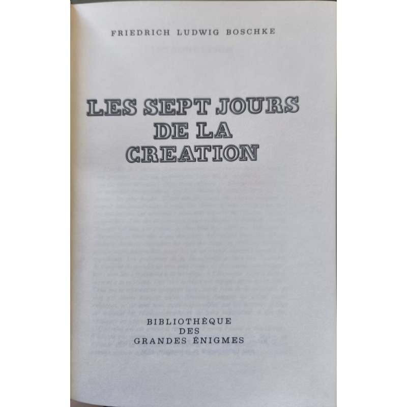 Les sept jours de la création