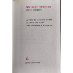 La fuite de monsieur monde. Le cercle des mahe. Trois chambres à...