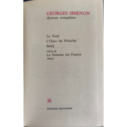 Le veuf l'ours en peluche betty la femme ene france - oeuvres complete