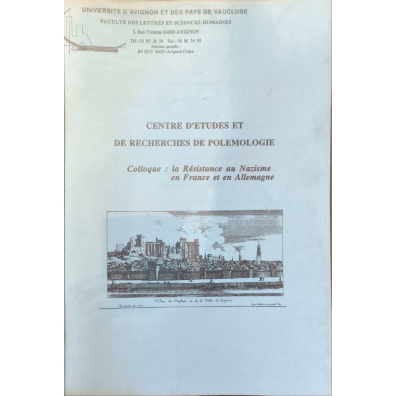 Colloque : la Résistance au Nazisme en France et en Allemagne