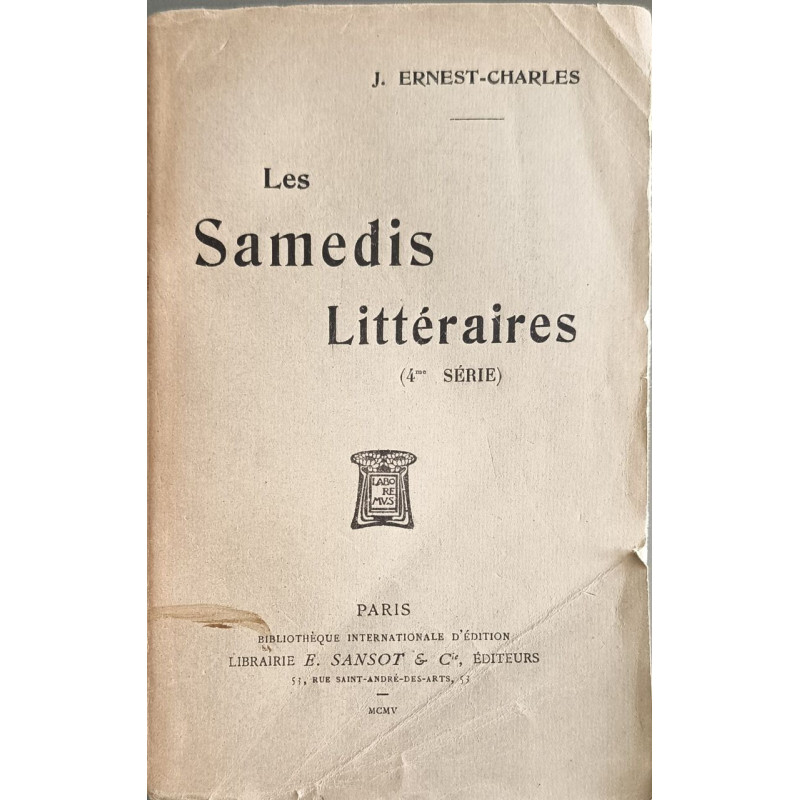Les Samedis Littéraires 4ème série