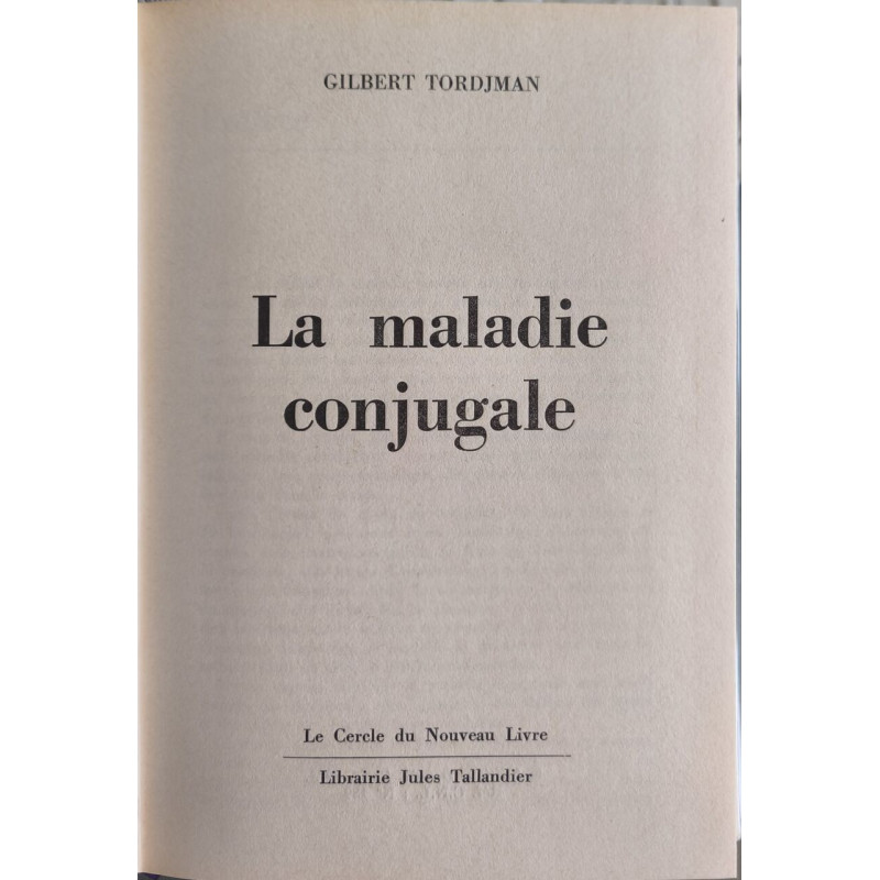 La maladie conjugale - numéroté 773