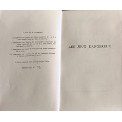 Les jeux dangereux / EO numerotée