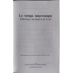 Le temps interrompu Pathologie du deuil et de l'exil