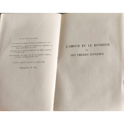 L'amour et le bonheur ou les frères ennemis exemplaire Lafuma...
