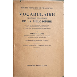 Vocabulaire technique et critique de la philosophie Tome 1+2