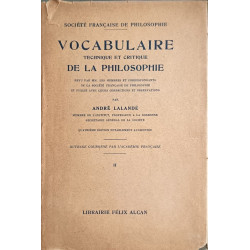 Vocabulaire technique et critique de la philosophie Tome 1+2