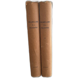 Vocabulaire technique et critique de la philosophie Tome 1+2