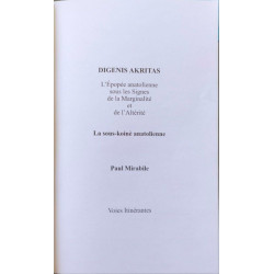 Digenis Akritas : L'Épopée anatolienne sous les signes de la...