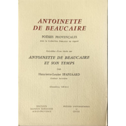Antoinette de Beaucaire Poésies provençales avec la traduction...