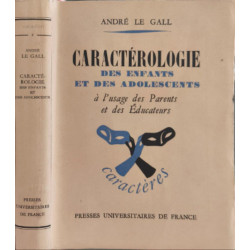 Caractérologie des enfants et des adolescents à l'usage des...
