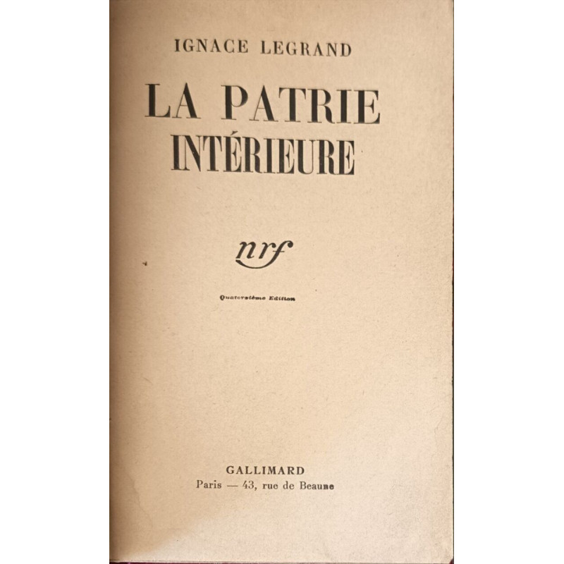 La patrie intérieure