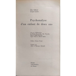 Psychanalyse d'un enfant de deux ans
