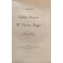 Sainte-beuve et Mme Victor Hugo/ edition de bibliophile numérotée...