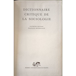 Dictionnaire critique de la sociologie