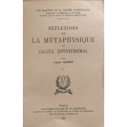 Réflexions sur la métaphysique du calcul infinitésimal