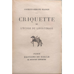 Criquette ou l'école du libertinage