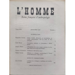 L'Homme - revue française d'anthropologie