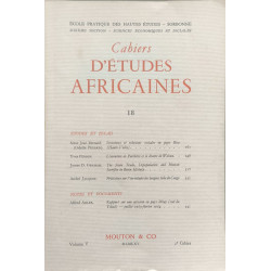 Cahiers d'etudes africaines n° 18