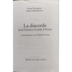 La Discorde: Israël-Palestine les juifs la France Conversations...