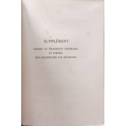 Les Poésies de Malherbe - numéroté 131/1000 sur papier pur fil